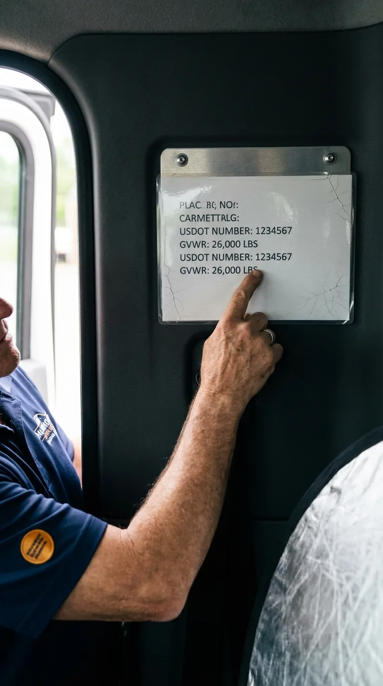 USDOT licensing placard verification in Livonia
